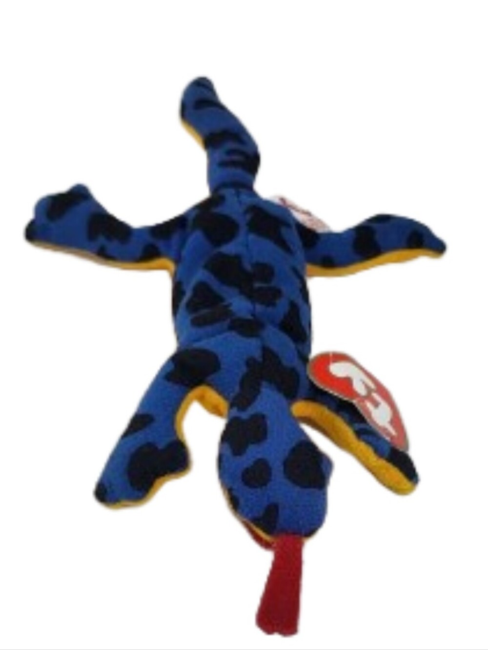 Ty Blue Leopard-Print Plush Lizard with Yellow Underside